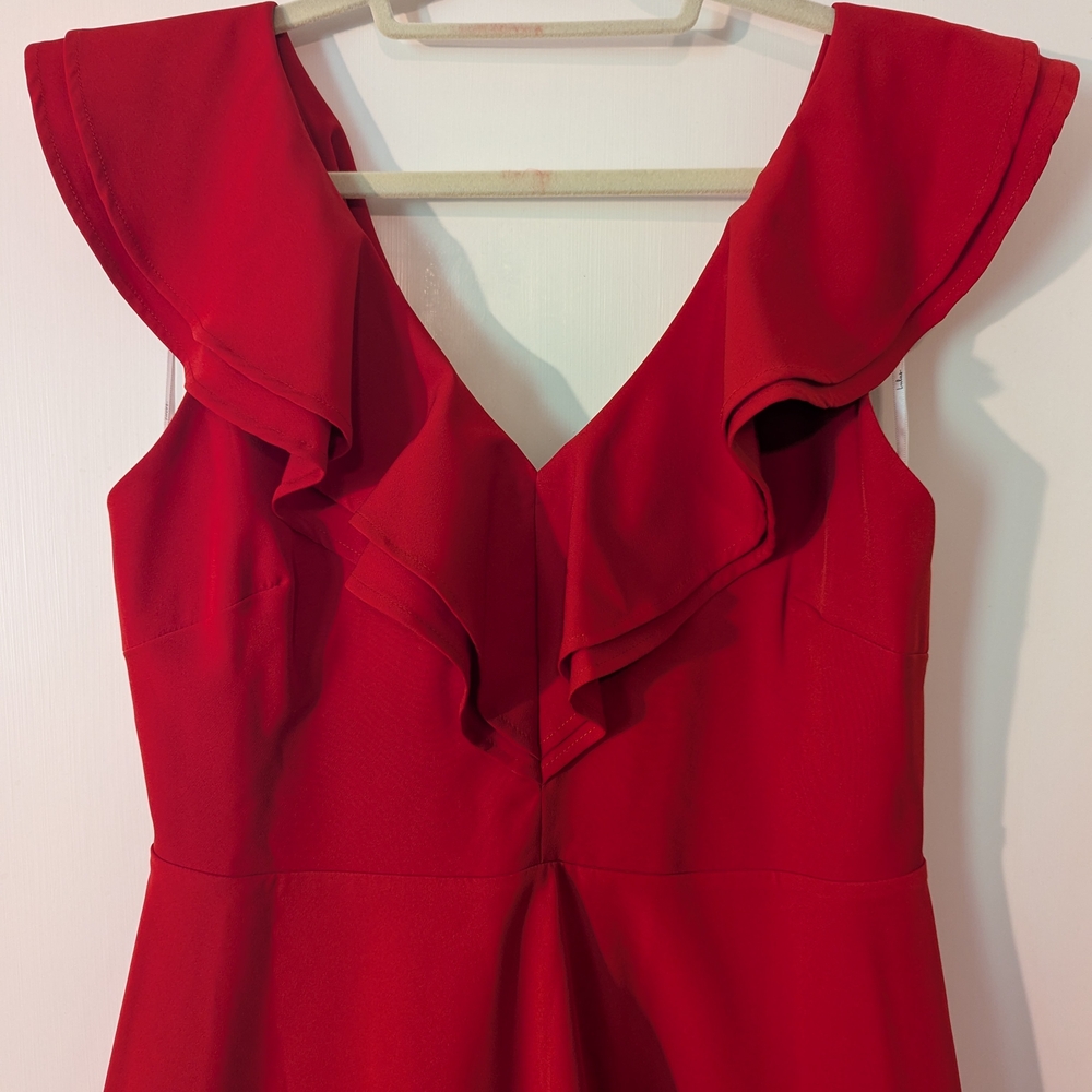 Lulu's Red Ruffled Mini Dress - Picture 2 of 5